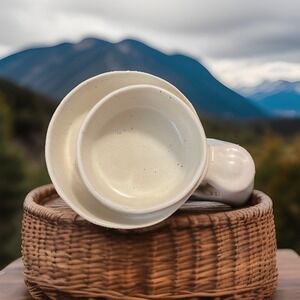 VTG Robert Weiss Ceramics SM @ 77 Soup And Cracker Bowl Speckled 1012 Vintage‎